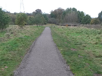 Resurfaced path at Macclesfield Riverside Park