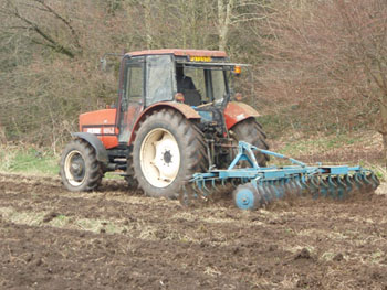 Preparing the ground to sow wildflower meadow